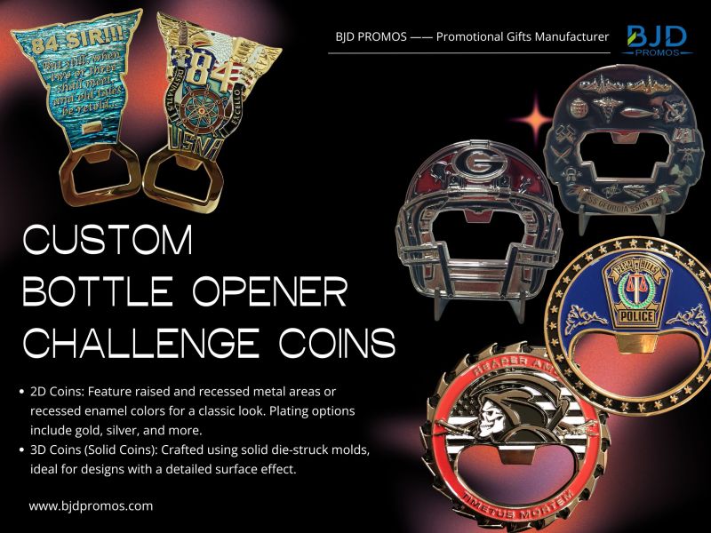 Discover functional branding with custom bottle opener challenge coins.