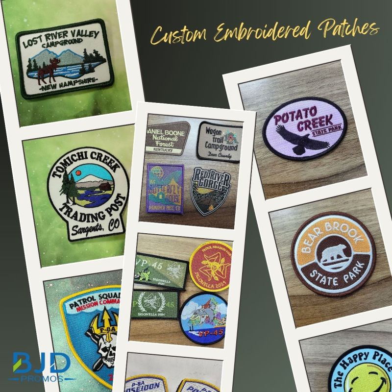 BJD Promos manufactures custom embroidered patches with precision and quality.