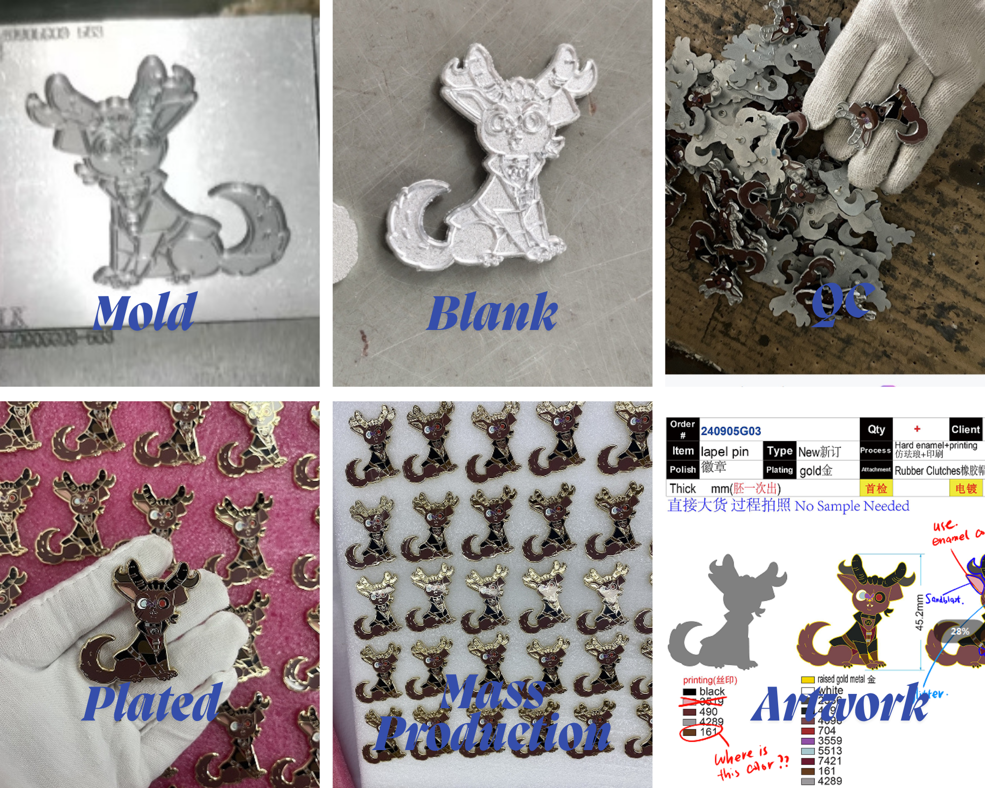 Discover how BJD Promos brought the PUTTY WYLL enamel pin to life with gold plating