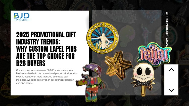 BJD Promos delivers custom lapel pins tailored for B2B promotions.