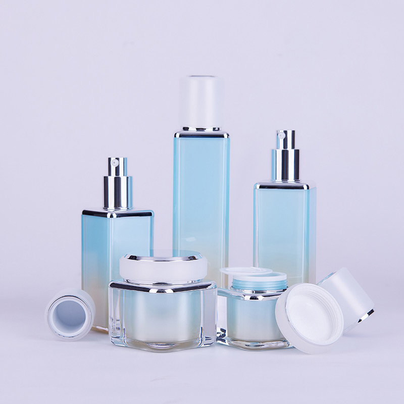  Light Blue Clear Acrylic Cosmetic Packaging