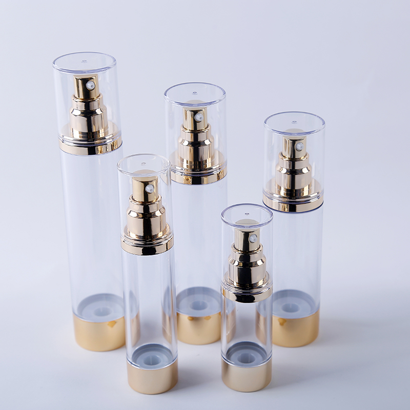 30/50/80ml Transparent Serum Airless Lotion Pump Bottle with Diamond Shoulder
