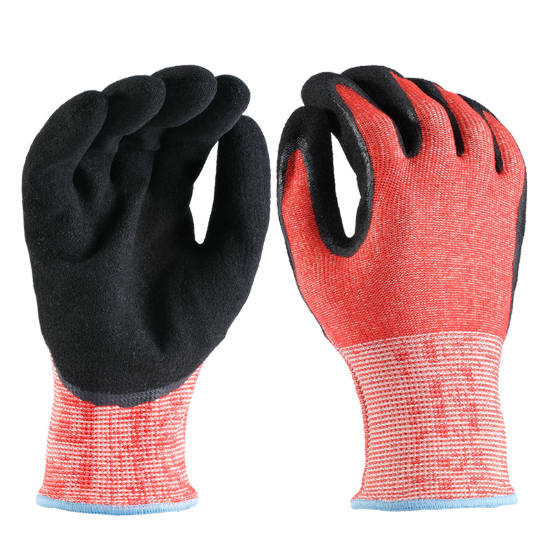 18G nylon glove micro foam nitrile palm coated