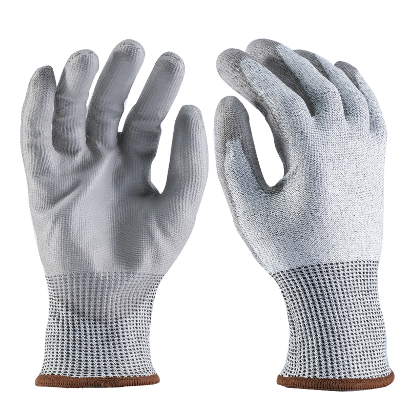 13G anti-cut, PU coated gloves