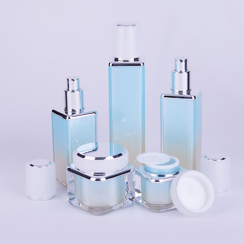  Light Blue Clear Acrylic Cosmetic Packaging