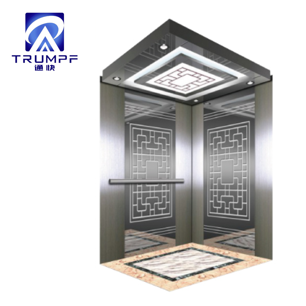 TONGKUAI K27 Yellow Titanium Gold With Art Light Design Passenger Elevator