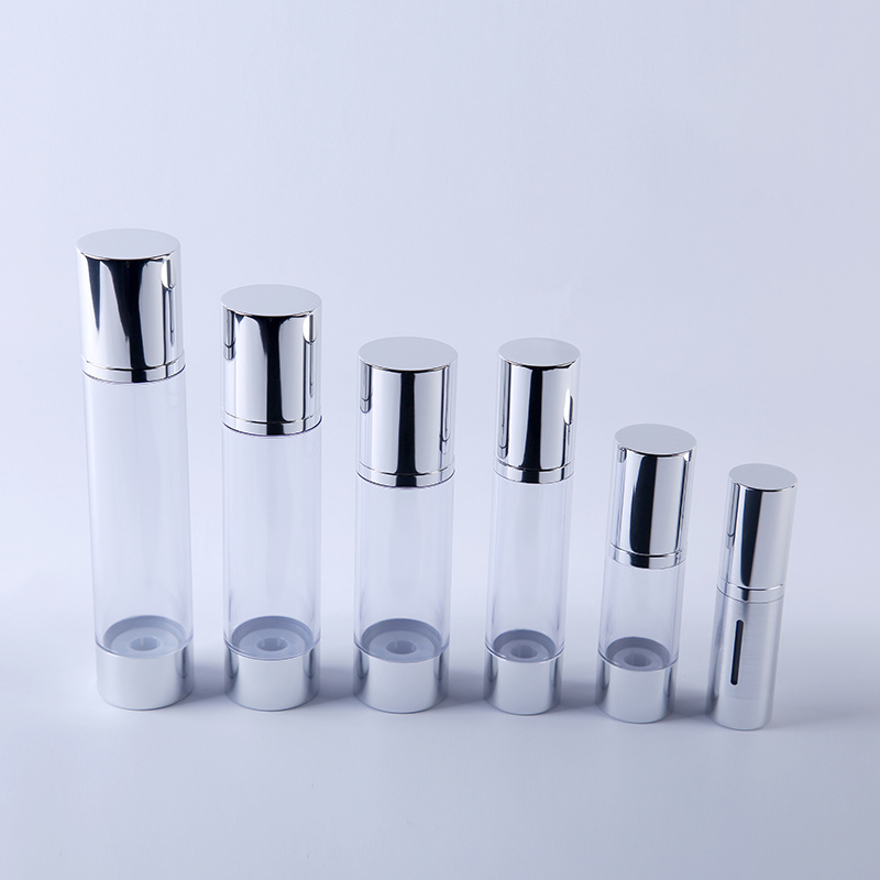 15/30/50/80/100/120ml Thin Cylinder Airless Pump Bottle with Diamond Shoulder