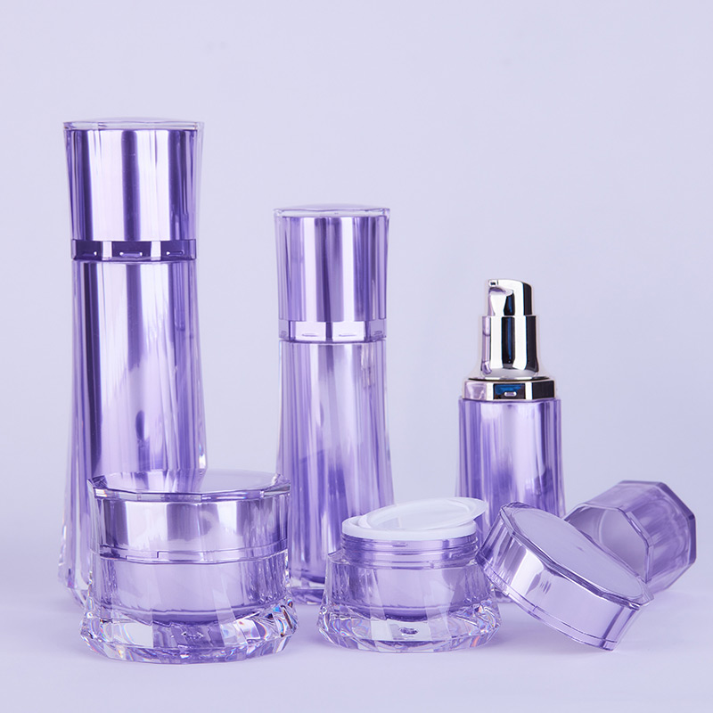  Purple pump Acrylic Cosmetic Packaging