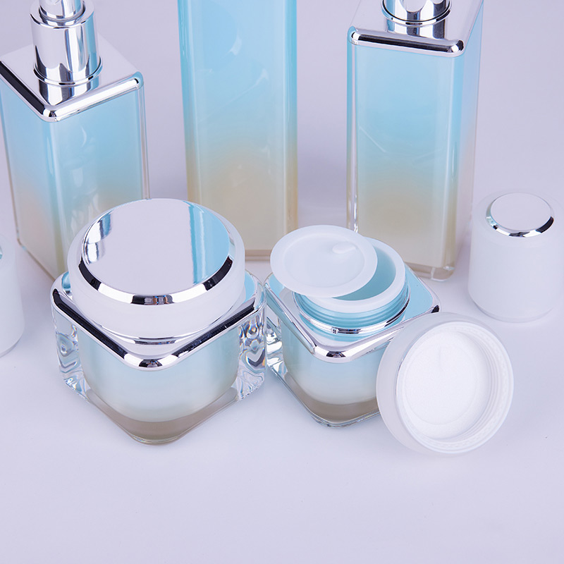  Light Blue Clear Acrylic Cosmetic Packaging