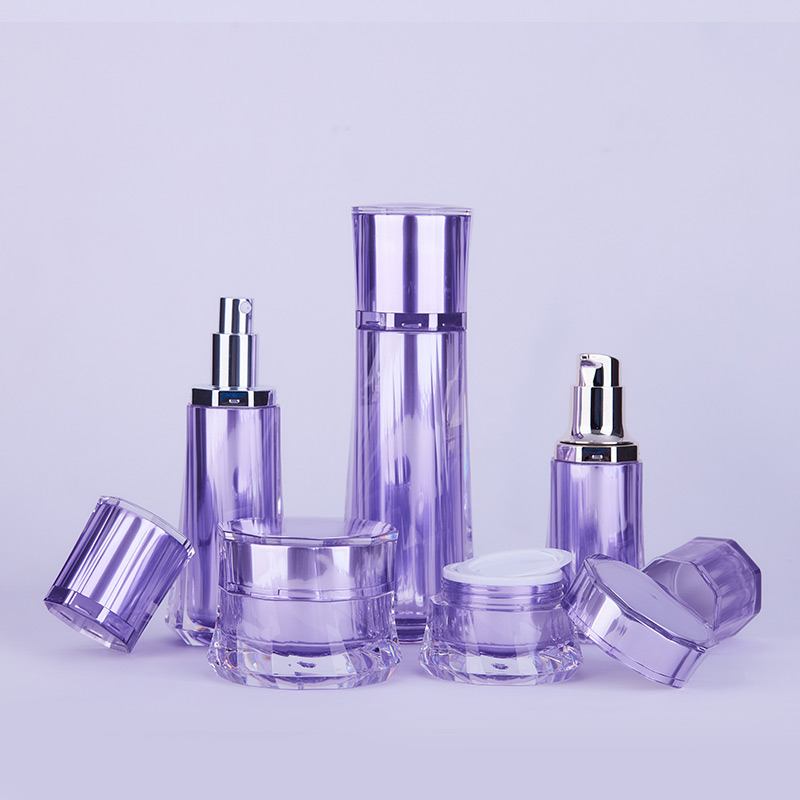  Purple pump Acrylic Cosmetic Packaging