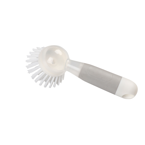 Kitchen scrub brush with scraper tip