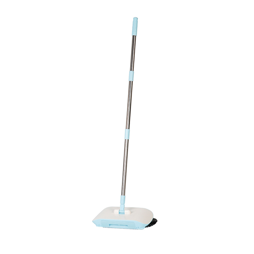 Blue and white swivel sweeper