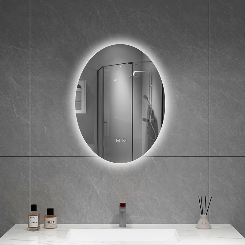 LED Bathroom Mirror Manufacturer 60x80cm Anti-Fog Copper-Free Glass with Touch Dimming