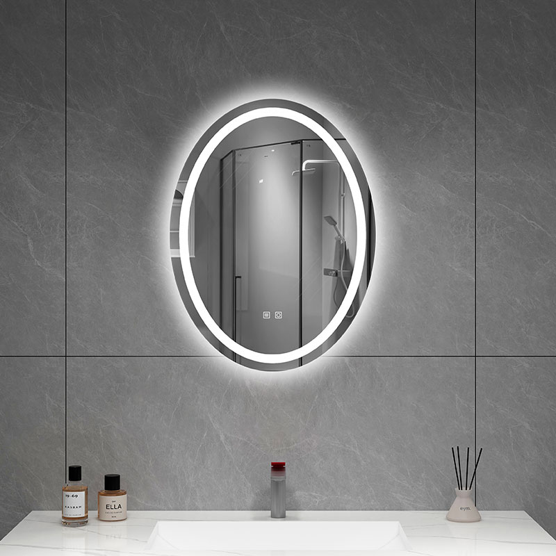 LED Bathroom Mirror Supplier 60x80cm Anti-Fog Copper-Free with Dimmable Touch Control