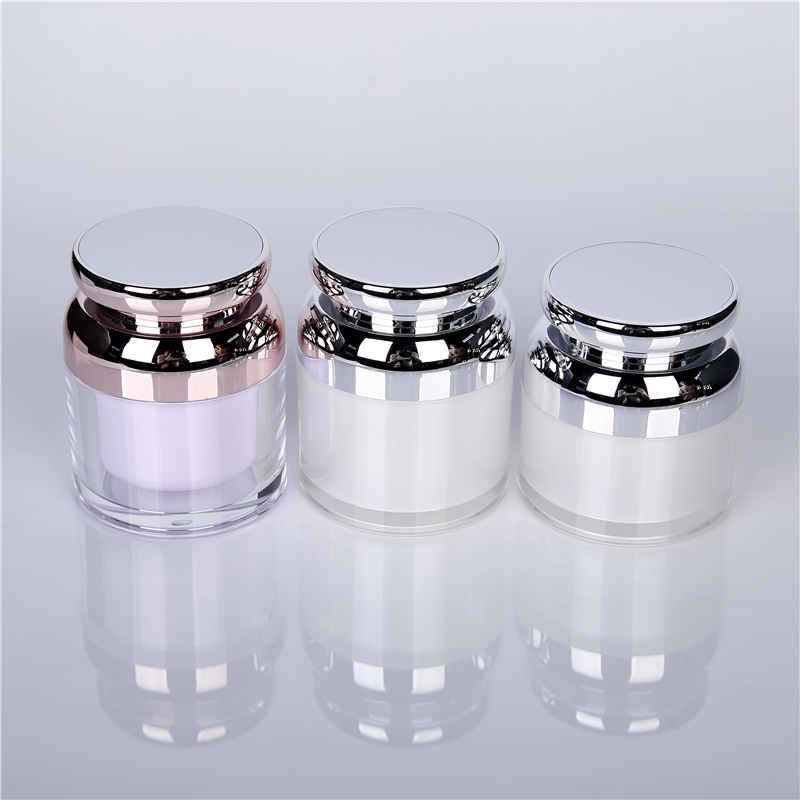 Round acrylic cream jar