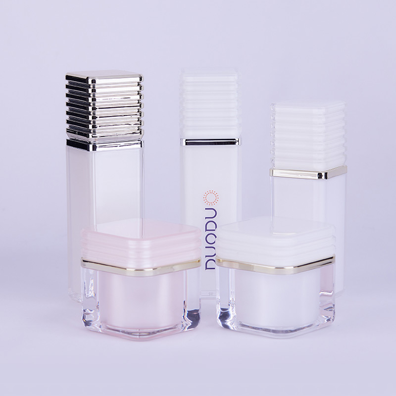  White Double Wall Acrylic Cosmetic Packaging