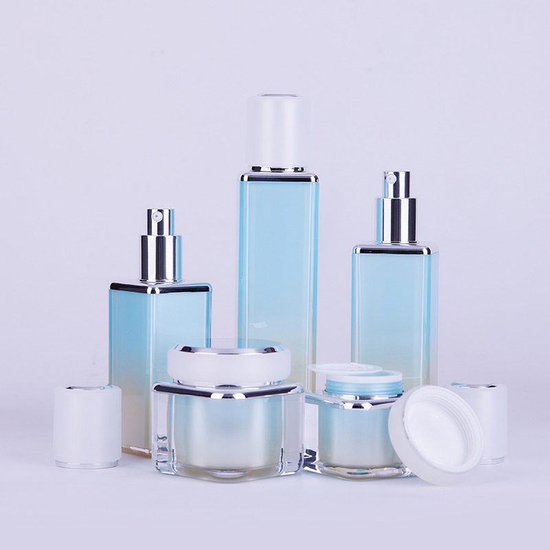  Light Blue Clear Acrylic Cosmetic Packaging