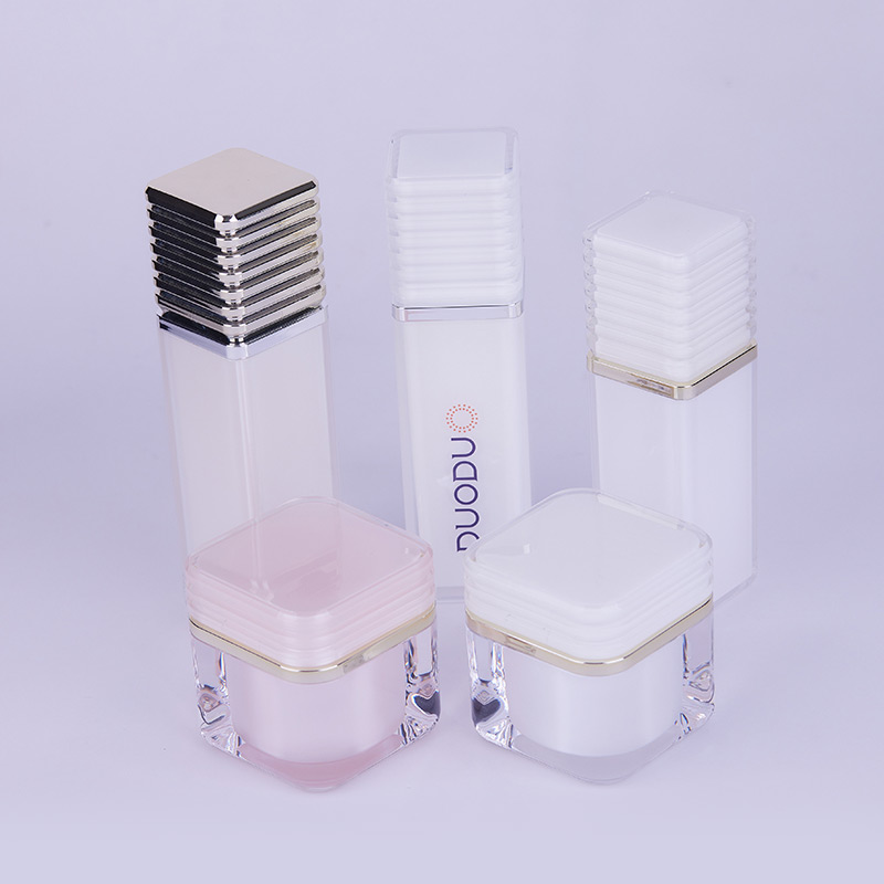 White Double Wall Acrylic Cosmetic Packaging