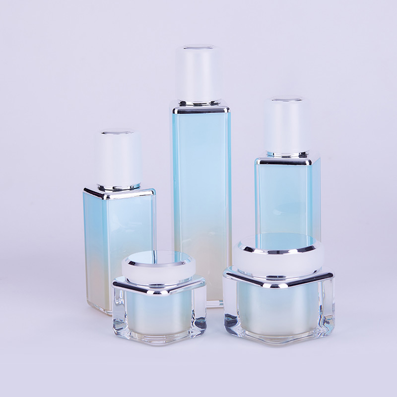  Light Blue Clear Acrylic Cosmetic Packaging